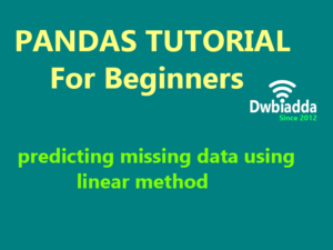 predicting missing data using linear method python pandas