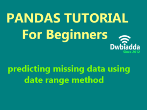 predicting data using date range method in python pandas