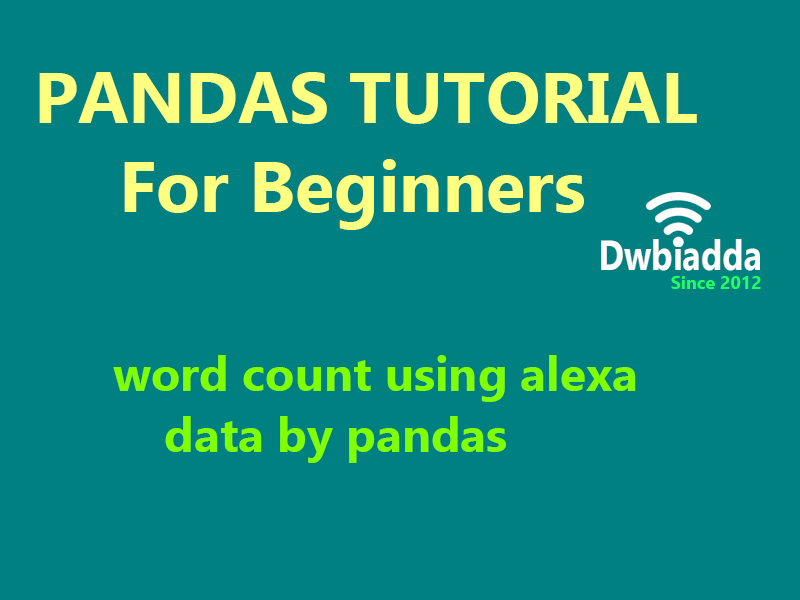 word count using alexa data using python pandas
