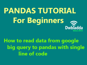 how to read data from google big query to python pandas with single line of code