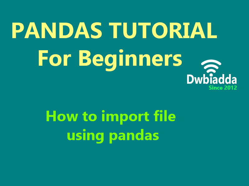 importing file using python pandas